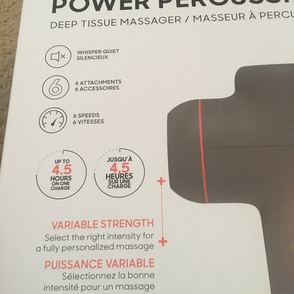 Sharper Image Power Percussion Deep Tissue Massager with 6 attachments & Case - Picture 12 of 13